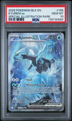 2025 Pokemon Black Bolt Kyurem ex #165 Special Illustration Rare PSA 10 Gem Mint - Image 1