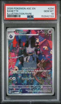 2026 POKEMON ASC EN-ASCENDED HEROES ILLUSTRATION RARE #234 BANETTE PSA 10 - Image 1