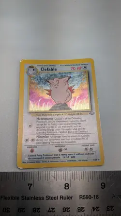 Clefable 1/64 Holo Rare Card Vintage 1999 Pokemon Jungle Set - Image 1