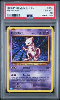 PSA 10 Mewtwo Holo - 014/034 CLB Classic Collection - Pokemon Graded Card - Image 1