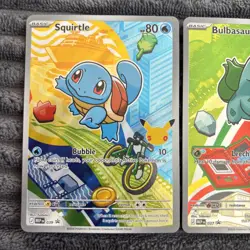 Pokemon First Partner Illustration Bulbasaur Charmander Squirtle Kanto Gen 1 Set - Image 5