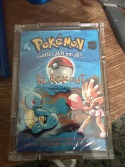 Pokemon TCG Blackout Theme Deck Sealed WOTC 1999 Squirtle Hitmonchan Vintage - Image 1