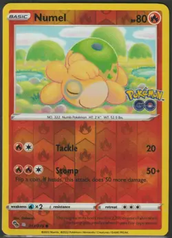 Numel (Peelable Ditto) 013/078 Pokemon GO Reverse Holo - Image 1