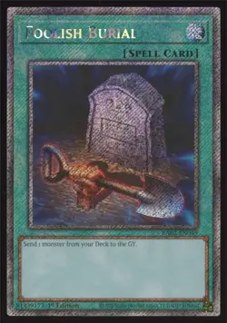 Yu-Gi-Oh! Rarity Collection II Foolish Burial (Platinum Secret Rare) #RA02-EN049 - Image 1