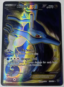 Kingdra EX 122/124 Fates Collide NM Full Art Ultra Rare Pokemon Card - Image 1