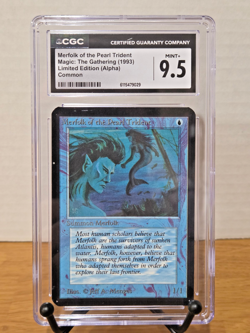 1993 Magic: The Gathering Limited Edition (Alpha) Common Merfolk CGC Mint+ 9.5 - Image 1