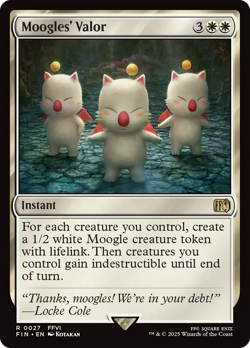 x4 Moogles' Valor FIN Final Fantasy MTG 27 M/NM 4x - Image 1