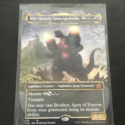2020 MTG Magic The Gathering Ikoria Borderless #378 Bio Quartz Spacegodzilla LP - Image 2