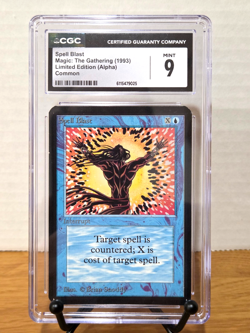 1993 Magic: The Gathering Limited Edition (Alpha) Common Spell Blast CGC Mint 9 - Image 1