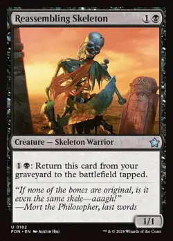 1x Reassembling Skeleton NM Eng MTG - Foundations - Image 1