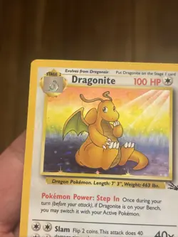 Pokemon Dragonite Holo Rare Fossil Unlimited 4/62 Vintage Old School Foil Card - Image 4