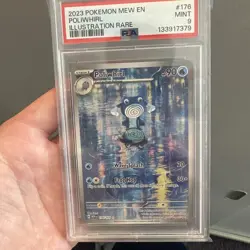 Pokemon Poliwhirl 176/165 Scarlet & Violet 151 Illustration Rare Holo PSA 9 - Image 1