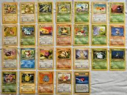 Vintage Pokemon TCG lot of 26 Jungle Edition cards Jolteon Scyther no duplicate - Image 1