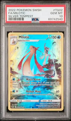 2022 Pokemon SWSH Silver Tempest Milotic Trainer Gallery Holo #TG02/TG30 PSA 10 - Image 3
