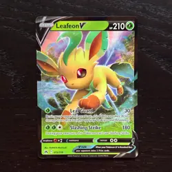Leafeon V 013/159 Pokemon Crown Zenith Sword & Shield Ultra Rare Holo NM - Image 1