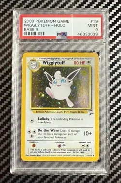 2000 Pokemon Base 2 #19 Wigglytuff Holo PSA 9 Card MINT Trusted Seller Free Ship - Image 1