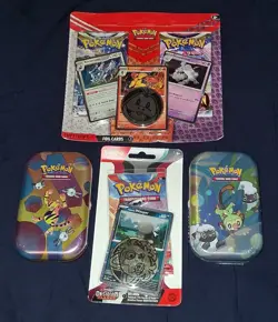 Pokemon Mini Tin & Blister Lot Of 4 -151, Galar Pal, Obsidian- - Image 1