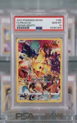 Nintendo Pikachu Pokemon TCG SWSH Crown Zenith Secret 160/159 Full Art PSA 10 - Image 1