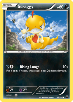 Scraggy 67/108 C Dark Explorers Pokemon Reverse Holo NM/M - Image 1