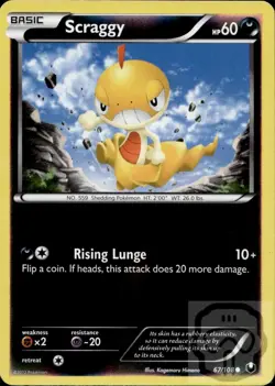 Scraggy 67/108 C Dark Explorers Pokemon Reverse Holo NM/M - Image 3