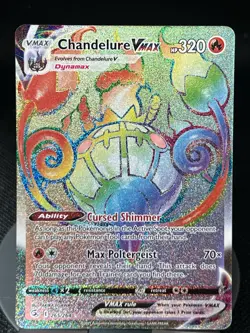 Pokemon TCG Chandelure VMAX 265/264 Fusion Strike Secret Rare NM - Image 1