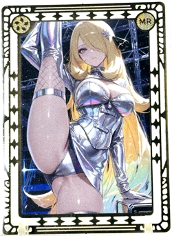 Goddess Story: Cynthia Non Serial Metal Anime Waifu Trading Card - Damage - Image 1