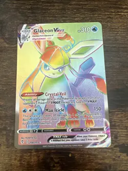 2021 Pokemon SWSH Evolving Skies Glaceon VMAX #208/203 - Image 2