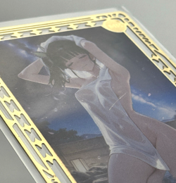 Goddess Story: Kanao Tsuyuri Non Serial Metal Anime Waifu Trading Card - Damage - Image 3