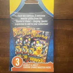 Pokemon TCG: Scarlet & Violet - Surging Sparks 3 Booster Packs New Factory Seal - Image 3