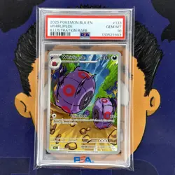 💎PSA 10 GEM MINT 2025 Pokemon Black Bolt WHIRLIPEDE #133 Illustration Rare - Image 2