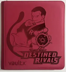 Pokemon Destined Rivals and 151 VaultX 12Pocket Binder (Red and Pink) - Image 1