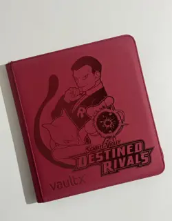 Pokemon Destined Rivals and 151 VaultX 12Pocket Binder (Red and Pink) - Image 2