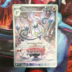 Chandelure Illustration Rare Holo 103/086 Sv: White Flare 150 HP 2025 Pokemon T… - Image 1