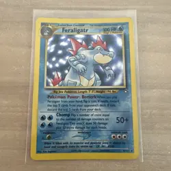 Pokemon TCG Feraligatr Neo Genesis Holo Unlimited Rare Card 4/111 - Image 1