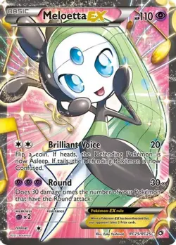 Meloetta EX (Full Art) RC25/RC25 Holo Legendary Treasures Pokemon LP/MP - Image 4