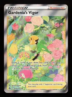 Gardenia's Vigor GG61/GG70 Ultra Rare Crown Zenith Galarian Gallery Pokemon Card - Image 1
