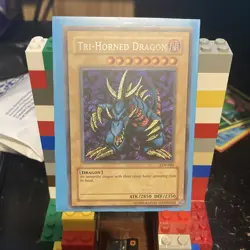 Konami Yu-Gi-Oh! TCG Tri-Horned Dragon LOB-000 Secret Rare Foil Unlimited - Image 1