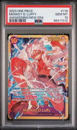 2023 One Piece OP05 Awakening Of The New Era EN Monkey D. Luffy #119 SEC PSA 10 - Image 1