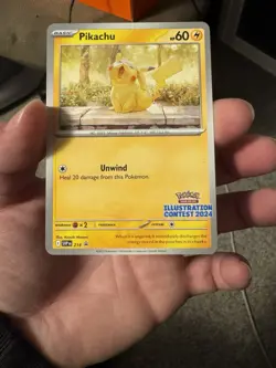 Pikachu SVP 214 - 2024 Illustration Contest Black Star Promo Pokemon Card NM - Image 1