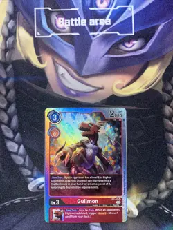 Digimon Card - (NM) Guilmon ST7-03 Super Rare Foil - Bandai - Image 1