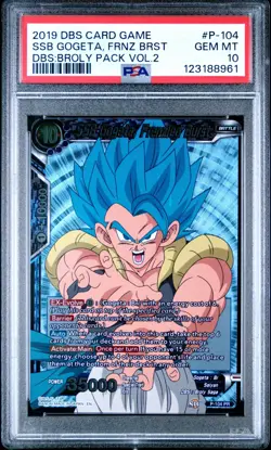 SSB Gogeta Frenzied Burst Promo Foil P-104 Dragon Ball Super Card Game | PSA 10 - Image 1