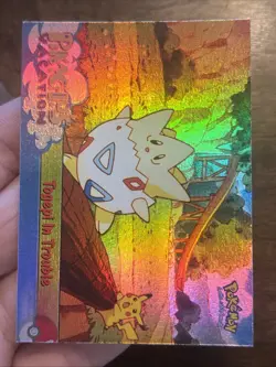 Togepi In Trouble Holo Rainbow Foil Topps Pikachu's Vacation #45 Pokemon Vintage - Image 1