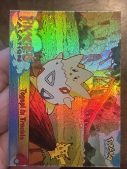 Togepi In Trouble Holo Rainbow Foil Topps Pikachu's Vacation #45 Pokemon Vintage - Image 3