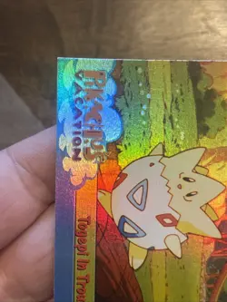 Togepi In Trouble Holo Rainbow Foil Topps Pikachu's Vacation #45 Pokemon Vintage - Image 4