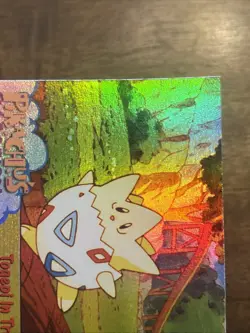 Togepi In Trouble Holo Rainbow Foil Topps Pikachu's Vacation #45 Pokemon Vintage - Image 5