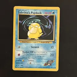 Pokemon Gym Challenge Sabrina's Psyduck 99/132 50 HP Common Unlimited English - Image 1