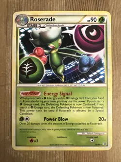 Pokemon TCG Roserade HSUnleashed 23/95 Regular Rare NM - Image 1