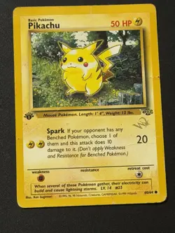 Pikachu 60/64 - 1st Edition W Stamped Black Star Promo Pokemon TCG HP - Image 1