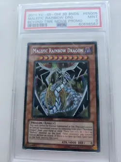 Yugioh! Malefic Rainbow Dragon - YMP1-EN005 - Secret Rare - 2011 Graded PSA 9 - Image 1