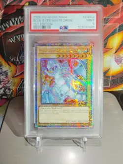 Yu-Gi-Oh! Blue-Eyes White Dragon QCR RA04-EN002 1st Edition PSA 9 - Image 2